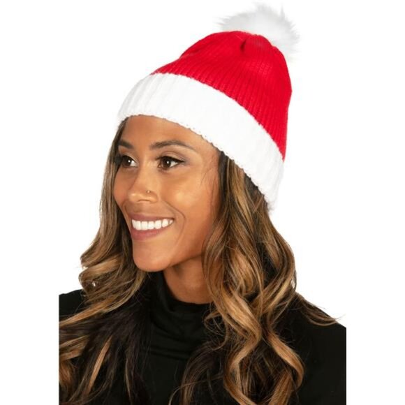 Christmas Hats for Men and Women Santa (Red White) - Picture 2 of 3